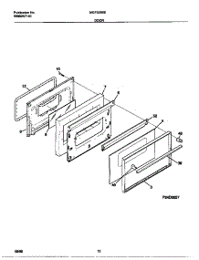 06 - Door parts for Frigidaire Range MGF333BEWC from AppliancePartsPros.com