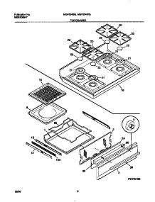 05 - Top / Drawer parts for Frigidaire Range MGF334BGWA from AppliancePartsPros.com