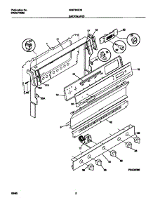 02 - Backguard parts for Frigidaire Range MGF345CBSC from AppliancePartsPros.com