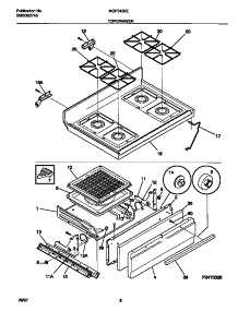 05 - Top / Drawer parts for Frigidaire Range MGF345BEDC from AppliancePartsPros.com