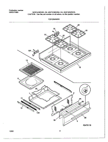 05 - Top / Drawer parts for Frigidaire Range MGF345BGWA from AppliancePartsPros.com