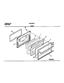 06 - Door parts for Frigidaire Range MGF345CBSC from AppliancePartsPros.com