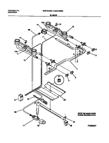 03 - Burner parts for Frigidaire Range MGF345BBWB from AppliancePartsPros.com