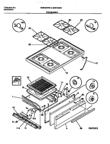 05 - Top / Drawer parts for Frigidaire Range MGF345BBWB from AppliancePartsPros.com