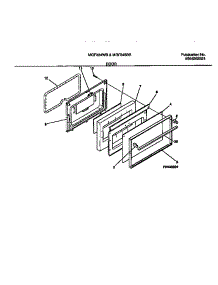 07 - Door parts for Frigidaire Range MGF345BBWB from AppliancePartsPros.com