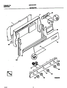 02 - Backguard parts for Frigidaire Range MGF345CESD from AppliancePartsPros.com