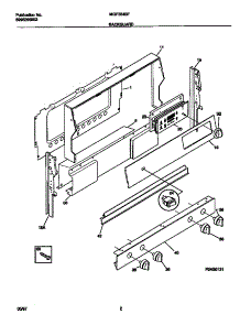 02 - Backguard parts for Frigidaire Range MGF354BFDA from AppliancePartsPros.com