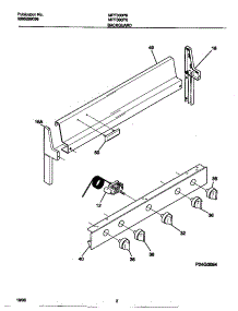 02 - Backguard parts for Frigidaire Range MPF300PBDD from AppliancePartsPros.com