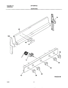 03 - Backguard parts for Frigidaire Range MPF300PXWJ from AppliancePartsPros.com