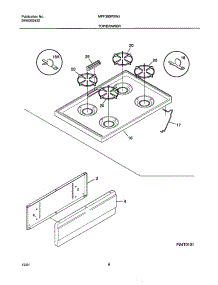 09 - Top / Drawer parts for Frigidaire Range MPF300PXWJ from AppliancePartsPros.com