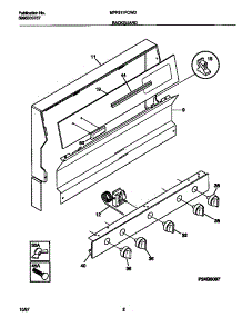 02 - Backguard parts for Frigidaire Range MPF311PCWD from AppliancePartsPros.com