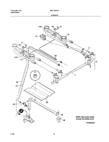 07 - Burner parts for Frigidaire Range MPF303PGDG from AppliancePartsPros.com