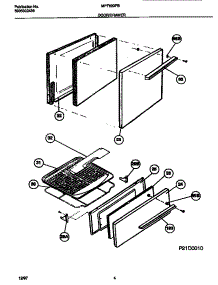 03 - Door / Drawer parts for Frigidaire Range MPF500PBWB from AppliancePartsPros.com
