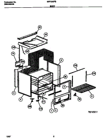 04 - Body parts for Frigidaire Range MPF500PBWB from AppliancePartsPros.com