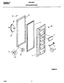 03 - Refrigerator Door parts for Frigidaire Refrigerator MRS19BRAD2 from AppliancePartsPros.com