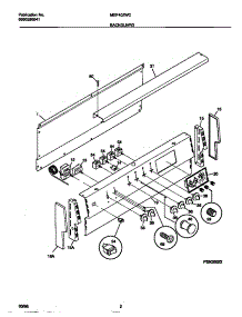 02 - Backguard parts for Frigidaire Range MEF402WCD2 from AppliancePartsPros.com