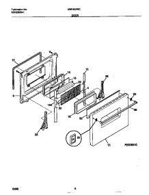 05 - Door parts for Frigidaire Range MEF402WCD2 from AppliancePartsPros.com