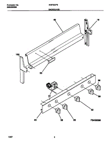 02 - Backguard parts for Frigidaire Range MGF300PBWF from AppliancePartsPros.com