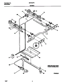 03 - Burner parts for Frigidaire Range MGF300PBWF from AppliancePartsPros.com