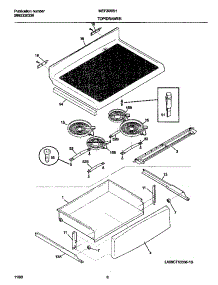 04 - Top / Drawer parts for Frigidaire Range MEF365BHD5 from AppliancePartsPros.com