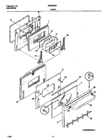 05 - Door parts for Frigidaire Range MEF365BHD5 from AppliancePartsPros.com