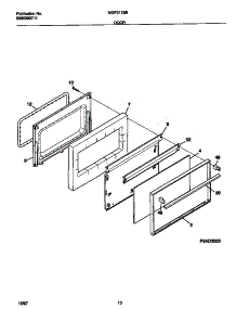 06 - Door parts for Frigidaire Range MGF311SBDE from AppliancePartsPros.com