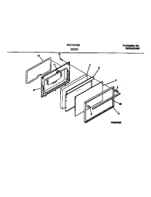 08 - Door parts for Frigidaire Range MGF311SBWB from AppliancePartsPros.com