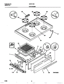 05 - Top / Drawer parts for Frigidaire Range MGF311SBWC from AppliancePartsPros.com