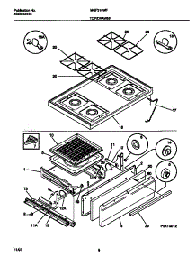 05 - Top / Drawer parts for Frigidaire Range MGF316WFSC from AppliancePartsPros.com