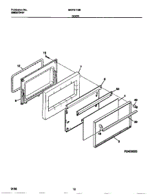 06 - Door parts for Frigidaire Range MGF311SBWC from AppliancePartsPros.com