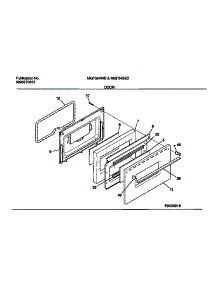 06 - Door parts for Frigidaire Range MGF324WBSC from AppliancePartsPros.com