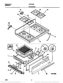 05 - Top / Drawer parts for Frigidaire Range MGF324SEWA from AppliancePartsPros.com