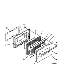 07 - Door parts for Frigidaire Range MGF324WBSA from AppliancePartsPros.com