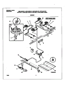 03 - Burner parts for Frigidaire Range MGF334WGSC from AppliancePartsPros.com
