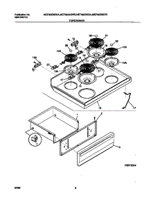05 - Top / Drawer parts for Frigidaire Range MEF322BGWA from AppliancePartsPros.com