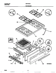 05 - Top / Drawer parts for Frigidaire Range MGF345CBSD from AppliancePartsPros.com