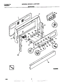 02 - Backguard parts for Frigidaire Range MEF352BEDD from AppliancePartsPros.com