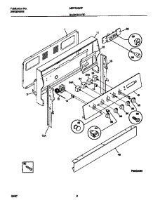 02 - Backguard parts for Frigidaire Range MEF326WFSA from AppliancePartsPros.com