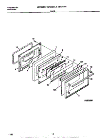 05 - Door parts for Frigidaire Range MEF352BEDD from AppliancePartsPros.com