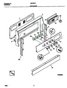 02 - Backguard parts for Frigidaire Range MEF352CFSA from AppliancePartsPros.com
