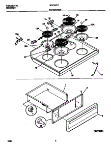 04 - Top / Drawer parts for Frigidaire Range MEF352CFSA from AppliancePartsPros.com