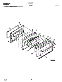 05 - Door parts for Frigidaire Range MEF352CFSA from AppliancePartsPros.com