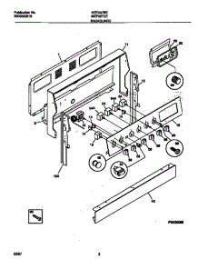 02 - Backguard parts for Frigidaire Range MEF357CESB from AppliancePartsPros.com
