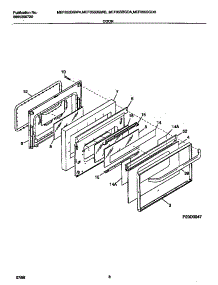 05 - Door parts for Frigidaire Range MEF355BGWA from AppliancePartsPros.com