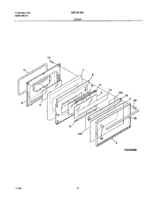 09 - Door parts for Frigidaire Range MEF361BHDB from AppliancePartsPros.com