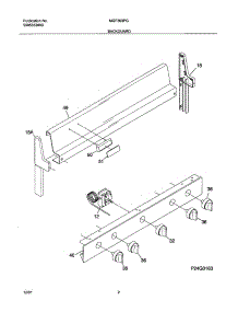 03 - Backguard parts for Frigidaire Range MGF303PGWK from AppliancePartsPros.com