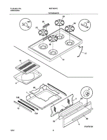 09 - Top / Drawer parts for Frigidaire Range MGF303PGWK from AppliancePartsPros.com