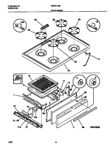 05 - Top / Drawer parts for Frigidaire Range MGF311SBDF from AppliancePartsPros.com
