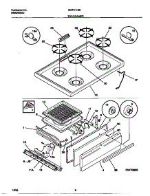 05 - Top / Drawer parts for Frigidaire Range MGF311SBWD from AppliancePartsPros.com