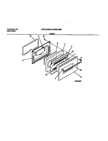06 - Door parts for Frigidaire Range MGF324WBSB from AppliancePartsPros.com